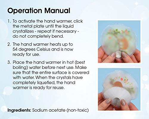 MC-Trend Juego de 4 calentadores de bolsillo con diseño de pingüinos para calentar las manos y los dedos, reutilizables