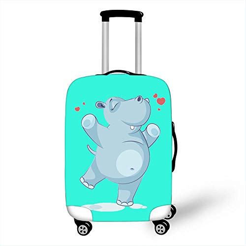 MEIMEIDA 3D Fundas de Maleta Carretilla Estuche Protector Personalidad Cuadrado Mascota Impresión Espesar Viajar Equipaje Luggage Cover F-XL(29-32 Inch)