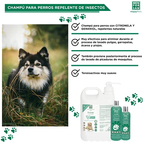 Menforsan Menforsan | Champú Repelente Antipulgas E Insectos Para Perros | Con Citronela | 1 L 1000 g