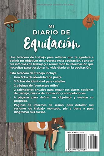 Mi Diario de Equitación: Cuaderno de equitación | Planificador ecuestre | Regalo para jinetes y amazonas