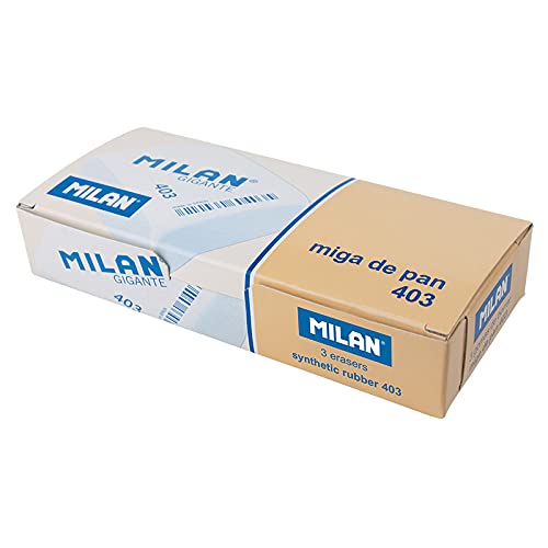 MILAN 403 - Goma de borrar, 3 unidades