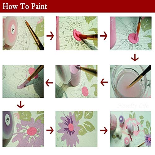 MILEADER Pintar por Numeros Kits 16 x 20 Pulgadas DIY Pintura acrílica sobre Lienzo para Adultos y Niños con Pinceles y Pinturas - Caballos (Sin Marco)