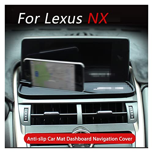 Mizuho 1 unids Coche Anti resbalón Mate el Panel de navegación Mat en Forma for Lexus NX200 NX300 NX300H Asignaturas Antideslizantes. (Color Name : White)
