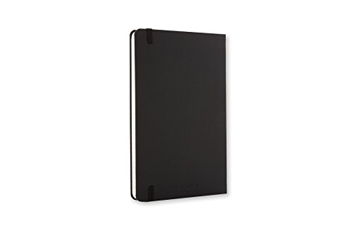 Moleskine - Cuaderno Clásico con Hojas Rayadas, Tapa Dura y Cierre Elástico, Color Negro, Tamaño Grande 13 x 21 cm, 240 Hojas