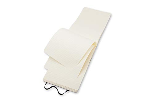 Moleskine - Cuaderno Clásico con Páginas Rayadas, Tapa Blanda y Goma Elástica, Color Negro, Tamaño Pequeño 9 x 14 cm, 192 Páginas