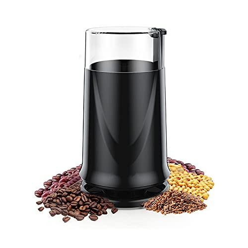 Molinillo de Café Eléctrico, Molinillo Café con Cuchilla de Acero Inoxidable 200W Capacidad 50g Bajo Ruido 50dB Máquina Molienda para Granos Café Semillas Especias Frutos Secos