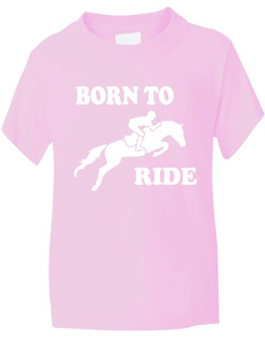 ~montar a caballo Born To de trineo y /~de cabeza de caballo de niño/con texto en T-de uniforme de Barcelona niña de Skylanders~1-13