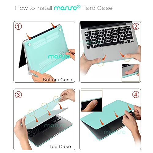 MOSISO Funda Dura Compatible con MacBook Pro 13 Retina A1502 / A1425 (Versión 2015/2014/2013/fin 2012), Ultra Delgado Carcasa Rígida Protector de Plástico Cubierta, Negro