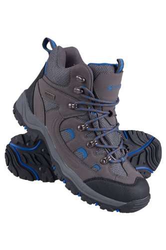 Mountain Warehouse Botas para Hombre Adventurer - Zapatillas de Tela y sintéticas para Caminar, Extra Grip, Otoño, Invierno Calzado para Hombre Gris Oscuro 44.5