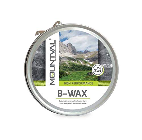 Mountval B-Wax, cera impermeabilizante para zapatos de cuero y botas a base de cera de abejas natural, 100 ml
