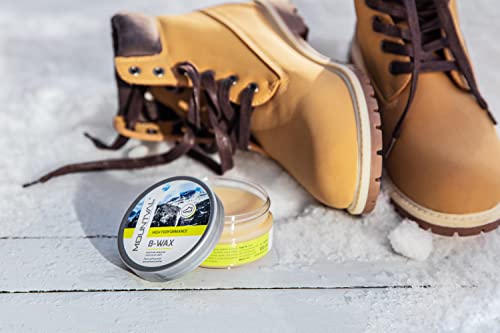 Mountval B-Wax, cera impermeabilizante para zapatos de cuero y botas a base de cera de abejas natural, 100 ml