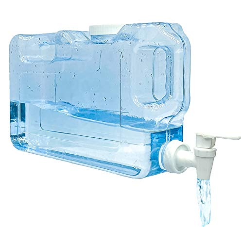 Mr. Castle Dispensador de Agua fría para Nevera.Garrafa con Capacidad 3 litros. Botella de plástico PETG Reutilizable. Fuente para Agua, Bebidas, Playa, Camping, Oficina. (3 litros)