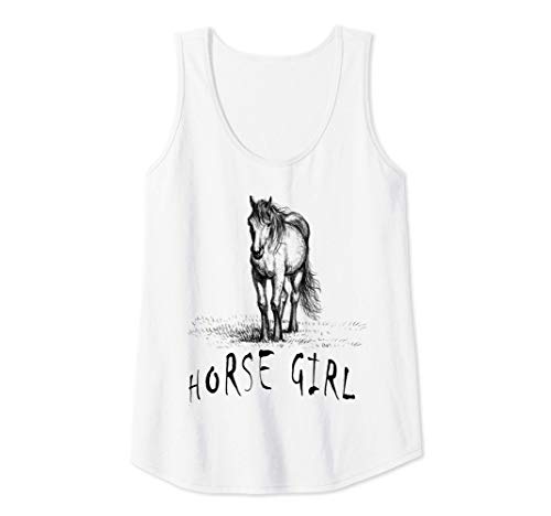 Mujer Caballo Chica Amantes de la equitación Camiseta sin Mangas