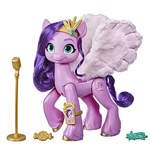 My Little Pony: A New Generation - Pétalos de Princesa con Estrella Cantante, 15 cm, Color Rosa Poni Que Canta y Juega música, Juguete para niños de 5 años en adelante