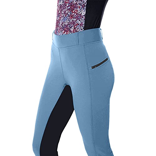Mymyguoe Mujer Pantalones Mallas Elásticas Montar A Caballo Pantalones Jodhpur Mallas de Montar de Rendimiento Flex Leggings de Yoga Escuela Deportivos Ecuestres Pantalones