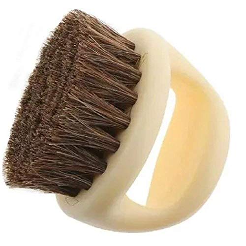 N-K Bonito cepillo para zapatos de calidad con pelo de caballo, suave, con forma de herradura, se utiliza para pulir y quitar el polvo de los zapatos, práctico y práctico.