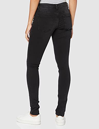 NAME IT Nmeve LW Pocket Piping Jeans Vi876 Noos Vaqueros Slim, Negro (Black), W28/L30 (Talla del Fabricante: 28) para Mujer