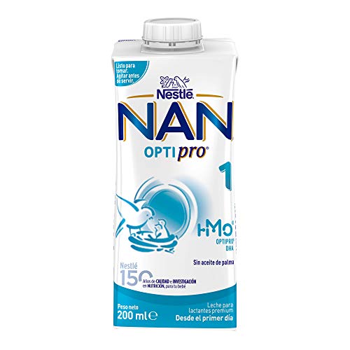 NAN Optipro 1, Leche de crecimiento para bebé - 6 de 200 ml. (Total 1200 ml.)