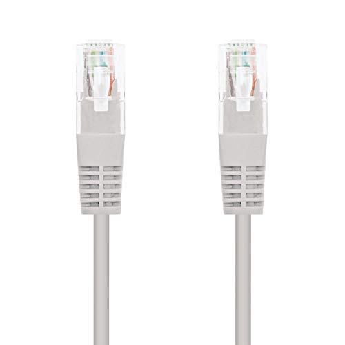 NanoCable 10.20.0403 - Cable de red Ethernet RJ45 Cat.6 UTP AWG24, 100% cobre, Gris, latiguillo de 3mts