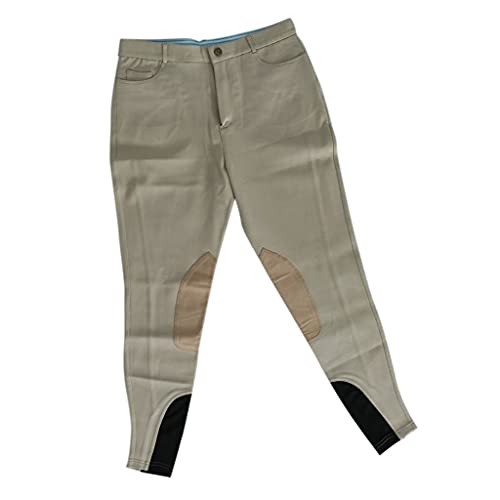 NC NC Hombre Mujer Pantalones de Montar a Caballo Pantalones de Jodhpurs - Beige, 36.6 Pulgadas de Cintura