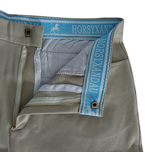 NC NC Hombre Mujer Pantalones de Montar a Caballo Pantalones de Jodhpurs - Beige, 36.6 Pulgadas de Cintura