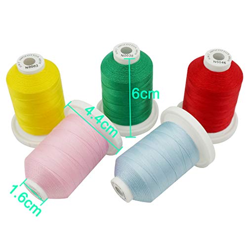 New brothread 24 Colores Básicos multipropósito Hilo de algodón 100% mercerizado 30WT (50S/3) 600M para acolchar, coser y bordar
