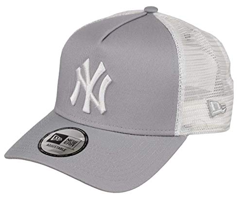 New Era York Yankees Frame Adjustable Trucker Cap Clean Grey/White - One-Size