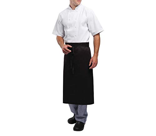 Nextday Catering A968 Regular cintura delantales, con revestimiento de teflón, polialgodón, 30 "de largo x 36 de ancho, negro