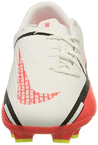 Nike Phantom Gt2 Academy FG/MG, Zapatos de fútbol Hombre, White/Bright Crimson-Volt, 42.5 EU