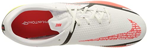 Nike Phantom Gt2 Academy FG/MG, Zapatos de fútbol Hombre, White/Bright Crimson-Volt, 42.5 EU