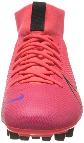 Nike Superfly 7 Academy AG, Zapatillas de fútbol Americano Unisex Adulto, Laser Crimson-Láser para Crimson, Color Negro, 44 EU