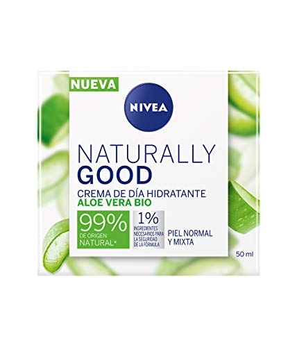 NIVEA Neceser Naturally Good Cuidado Natural con Aloe Vera, set de regalo con loción hidratante (1 x 350 ml), crema de día (1 x 50 ml) y desodorante roll on (1 x 50 ml)