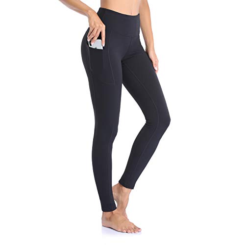 Occffy Cintura Alta Pantalón Deportivo de Mujer Leggings Mallas para Running Training Fitness Estiramiento Yoga y Pilates DS166 (Negro, M)