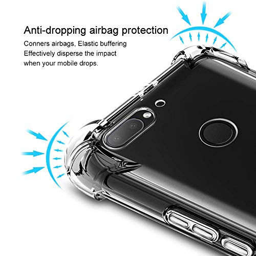Oihxse Transparente Silicona Funda Compatible con Xiaomi Mi A2 Lite Carcasa Ultra-Delgado Suave TPU Gel Airbag Esquinas Anti Rasguños Lindo Protector Case Bumper(A12)