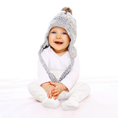 OioTuyi Mallas tejidas para bebé Leggings de algodón sin costuras Paquete de 3 pantimedias para niñas Bebés recién nacidos Niños pequeños 0-2Y