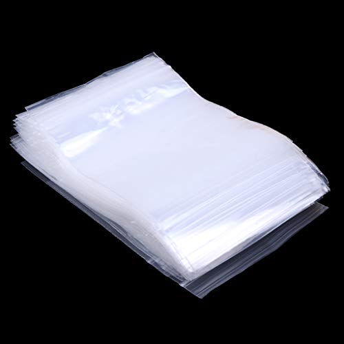 OKwife 100 Uds Bolsas de plástico resellable con Cierre de Cremallera, Bolsa de Polietileno Transparente Transparente de 7 cm x 10 cm