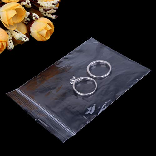 OKwife 100 Uds Bolsas de plástico resellable con Cierre de Cremallera, Bolsa de Polietileno Transparente Transparente de 7 cm x 10 cm