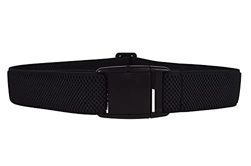 Olata Cinturón Elástico para los Niños/Niñas 5-15 Años con Hebilla de Plástico. Negro