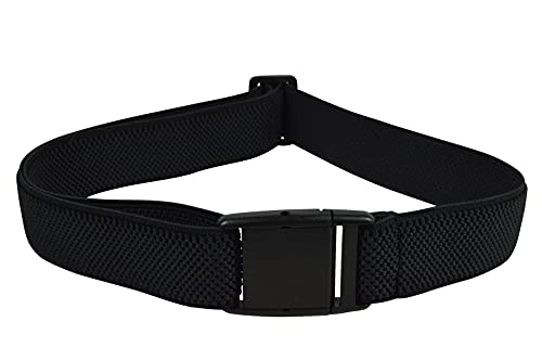 Olata Cinturón Elástico para los Niños/Niñas 5-15 Años con Hebilla de Plástico. Negro