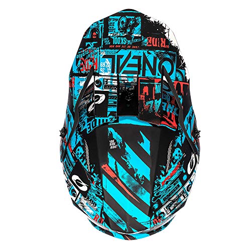 O'NEAL | Casco de Motocross | MX Enduro | ABS Shell, Estándar de Seguridad ECE 22.05, Ventilación para una óptima ventilación y refrigeración | 3SRS Helmet Ride | Adultos | Negro Azul | Talla M