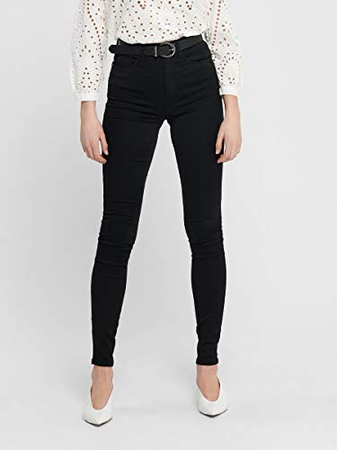 ONLY Onlroyal High SK Pim600 Noos 15093134 Jeans, Negro (Black), M/30L para Mujer
