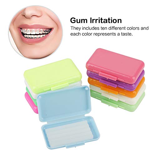 Ortho Wax-50 pcs Alivio con sabor dental Ortho Wax Brace Fruit Scent Gum Irritation Set