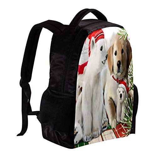 Osos Polares y Perros. Regalo para Mochilas Daypack para niños, Fashion Travel Schoolbag, Bolsas de Estudiante portátil para niños o niñas Holds, 27.5x13x40cm