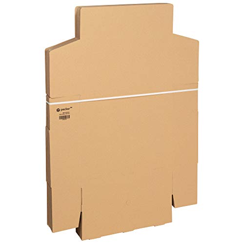 packer PRO Pack 25 Cajas Carton Envios Automontables para Ecommerce y Regalo Kraft, Extra Grande 46x26x14cm