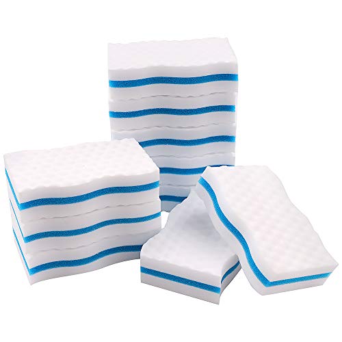 Paquete de 10 esponjas mágicas de goma de borrar de alta calidad, esponjas de melamina extra gruesas a granel para limpiar marcas de cubierta, cocina, baño, piso y pared esponja de goma duradera