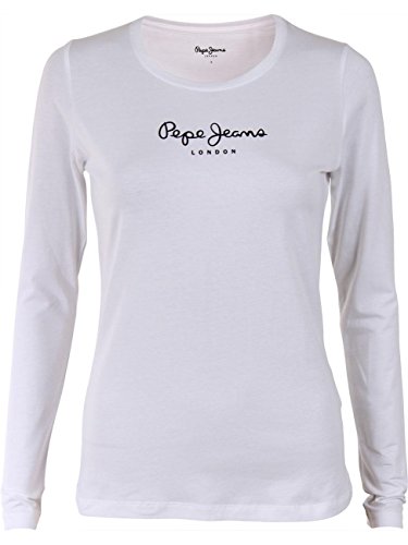 Pepe Jeans NEW VIRGINIA LS PL502755 Camiseta para Mujer, Blanco (White 800), X-Small