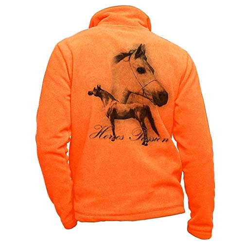 Pets-easy - Forro polar para equitación (talla L), color naranja