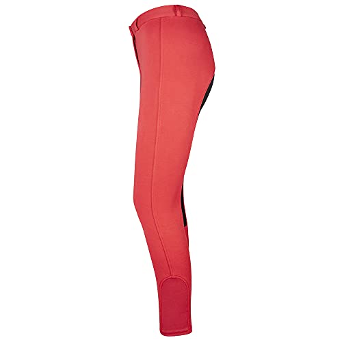 PFIFF - Pantalón de equitación para niño, con Bajos elásticos, Talla 116-176, Todo el año, Pantalón de equitación Thea, Infantil, Color Rojo (Red), tamaño 146