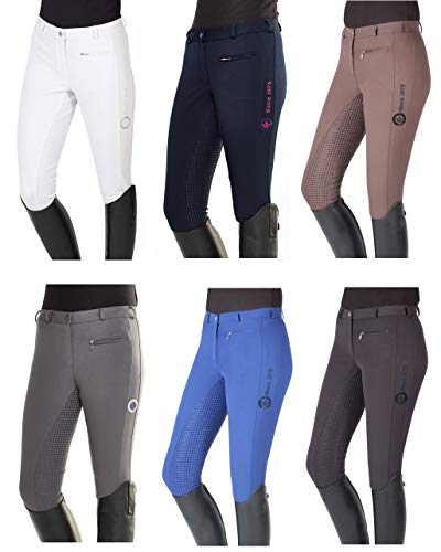 PFIFF Yasmin- Pantalones de equitación para Mujer, Mujer, Pantalones, 102235-50-36, marrón, 36