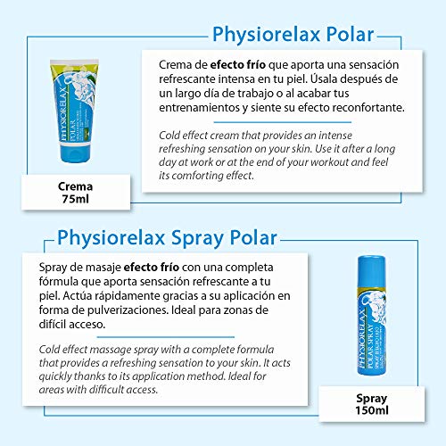 Physiorelax PACK AHORRO Physiorelax: Polar 75ml Polar Spray 150ml (Kit de Masaje Efecto Frío) 220 ml (PACK29)